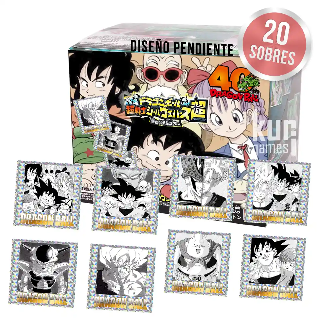 Dragon Ball 40th Anniversary Original Illustration Seal Wafer Caja de sobres