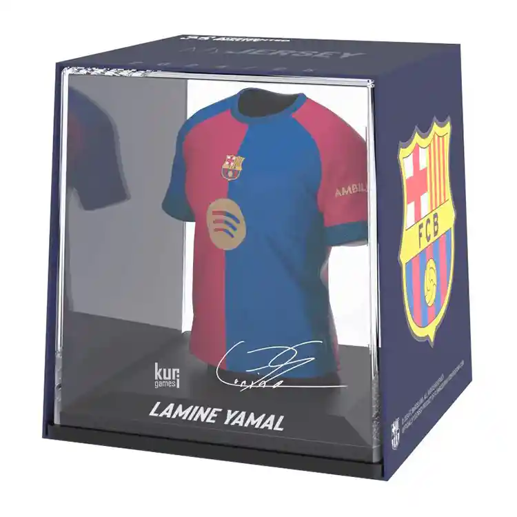 Figura mini camiseta LAMINE YAMAL F.C. Barcelona Home Jersey 2024/25 Licencia oficial