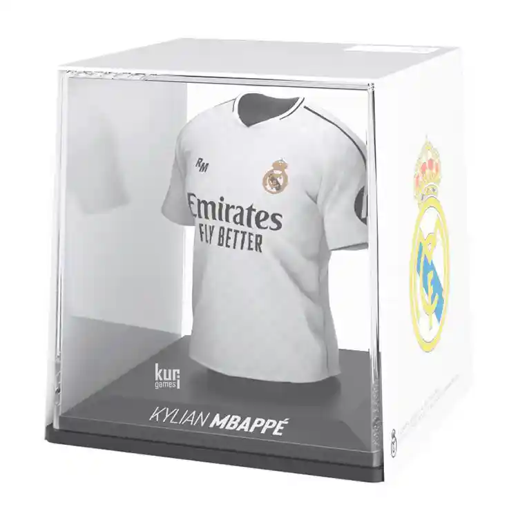 Figura mini camiseta MBAPPE R. Madrid Home Jersey 2024/25 Licencia oficial