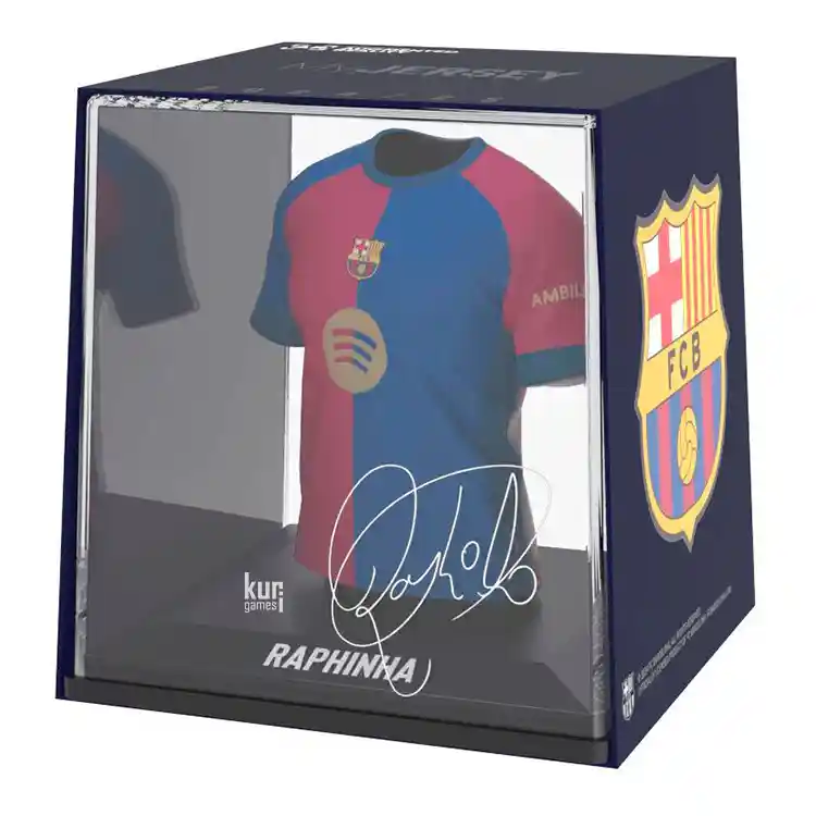 Figura mini camiseta RAPHINHA F.C. Barcelona Home Jersey 2024/25 Licencia oficial