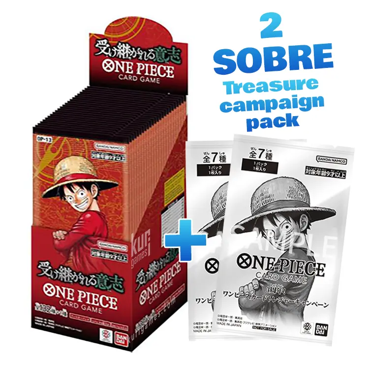 OP13 One Piece Carrying on His Will Booster Box japanese KuriGames TCG
