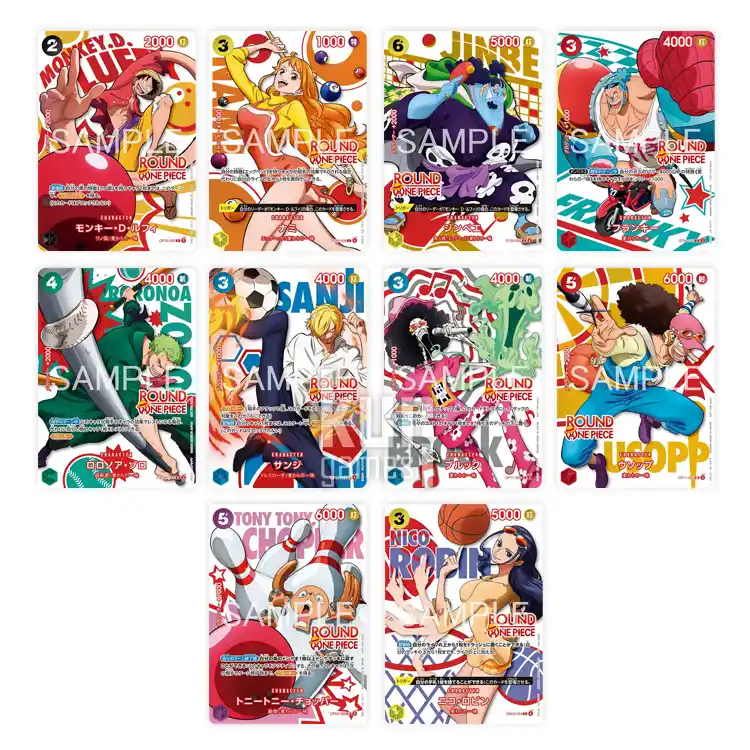 ONE PIECE x ROUND1 Full Set 10 cartas KuriGames TCG