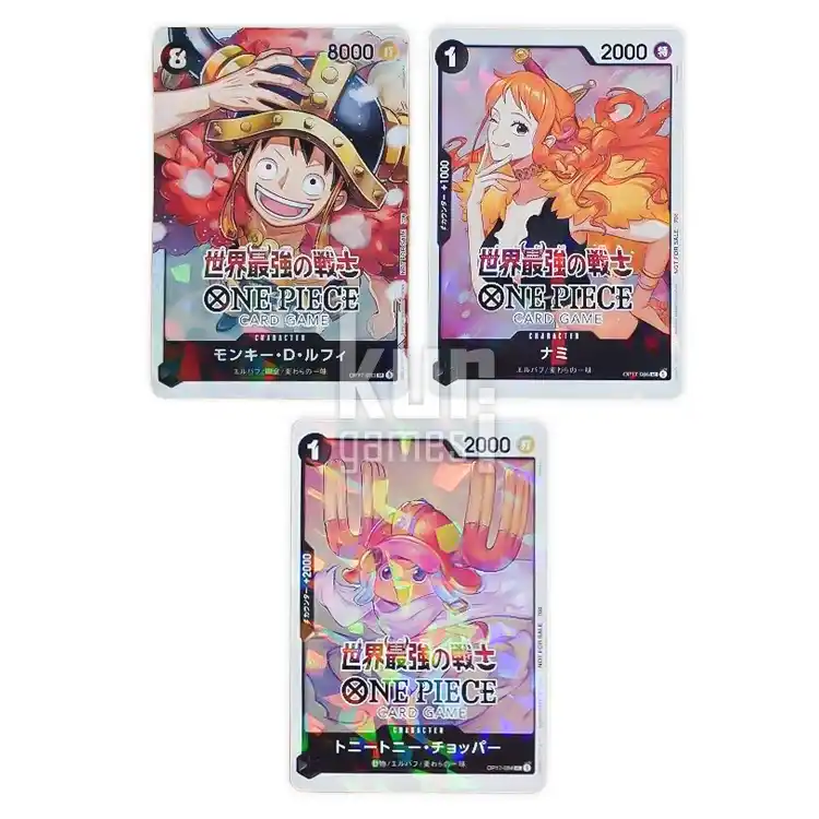 3 Promo Stickers The World’s Strongest Warriors One Piece Card Game KuriGames TCG