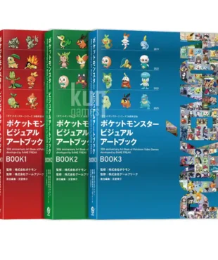 Pokemon Visual Art Book 30th Anniversary Video Games Book 1-2-3 KuriGames TCG