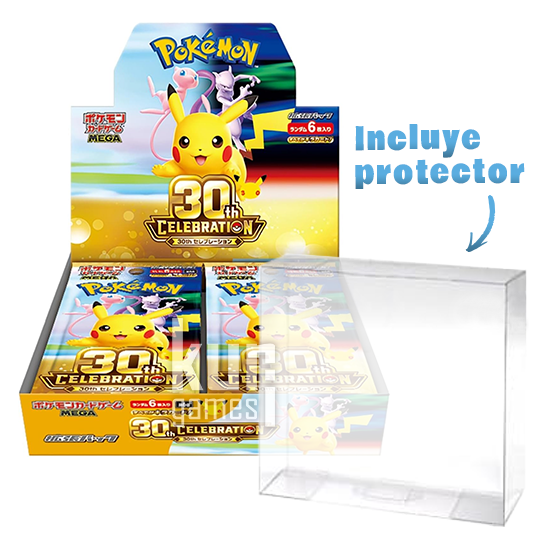 30th Celebration Mega Booster Box Pokemon + Protector TCG KuriGames TCG