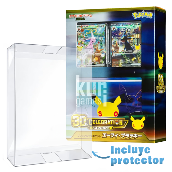 30th Celebration Premium Deck Set Umbreon Espeon Pokemon TCG + protector KuriGames TCG
